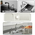 thumbnail image 5 of JVMU 2 Packs 18 inch Silicone Sink Faucet Mats 1 Hole Splash Guard Waterproof for Kitchen Counter & Bathroom Sink, White, 5 of 9