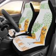 thumbnail image 1 of Juego de 2 Fundas para Asientos de Coche ABPHQTO Acuarela Naranja Zanahoria Universal, 1 of 3
