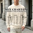 thumbnail image 4 of Leidass Mens Cable Knit Crewneck Sweater Long Sleeve Pullover Ribbed Cuffs Hem Regular Fit Fall Winter Casual Knitwear Red 3XL, 4 of 7