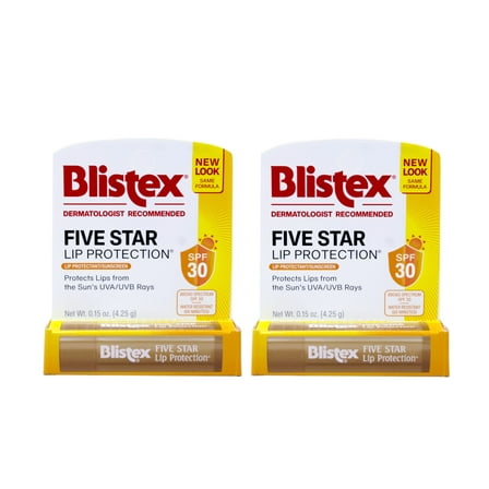 Blistex Five Star Lip Protection SPF 30 0.15 oz (Pack of 2)