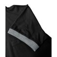thumbnail image 5 of Men's Polo Shirts Collar Color Blocked Short Sleeved Button Pocket Polo Shirt Top, 5 of 8