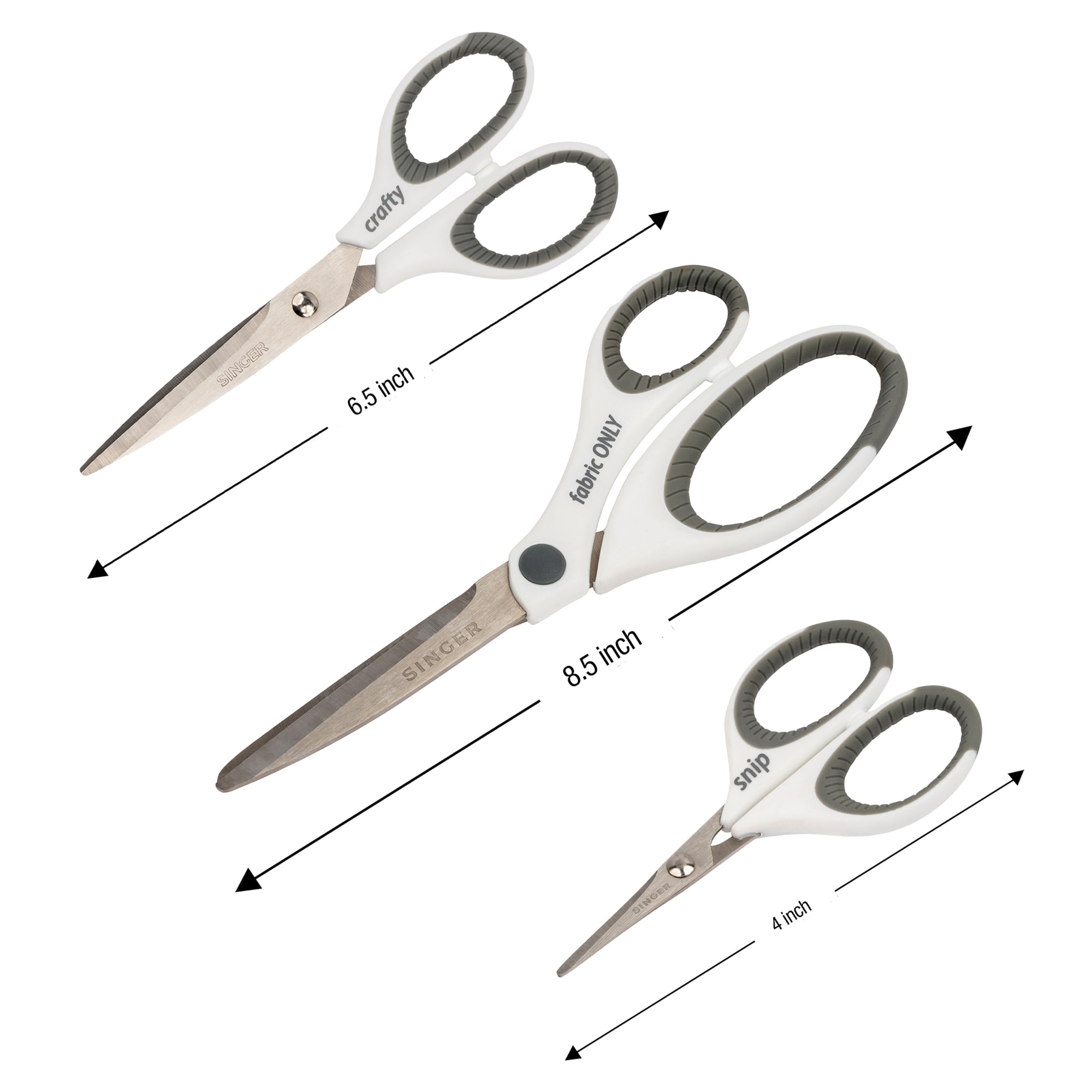 8-1/2 Left Hand Singer Scissors with Comfort Handle, Serrated blades
