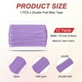 thumbnail image 2 of Uxcell Double Fold Bias Tape 1/3 inch x 12 Yards Satin Pre-fold Tape Light Purple, 2 of 5