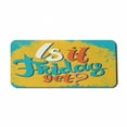 thumbnail image 1 of Saying Computer Mouse Pad, Is It Friday Yet Funny Question Business People Weekend Holiday, Rectangle Non-Slip Rubber Mousepad X-Large, 35" x 15" Gaming Size, Earth Yellow Sky Blue, by Ambesonne, 1 of 2