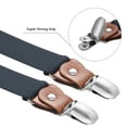 thumbnail image 2 of Buyless Fashion Bretelles en Cuir 2 Pack pour Hommes - 48 Pouces Sangles Élastiques Réglables 1 Pouces - Forme Y, 2 of 7