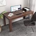 thumbnail image 3 of Costway 63" Dining Table Rectangular Modern Kitchen Table For 6 People Home Furniture Walnut, 3 of 9