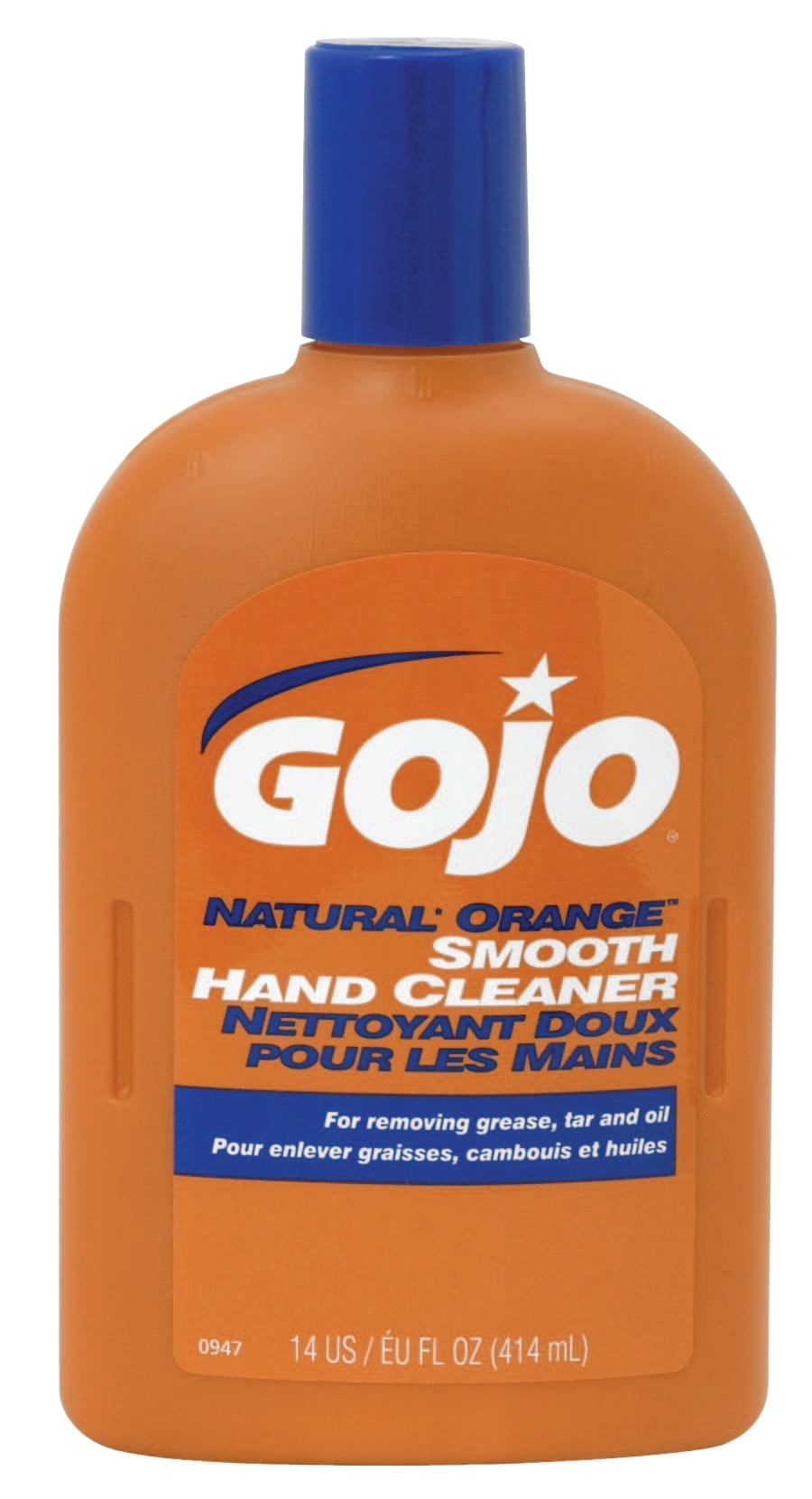 Gojo Natural Orange Smooth Hand Cleaners, Citrus, Squeeze Bottle, 14 oz