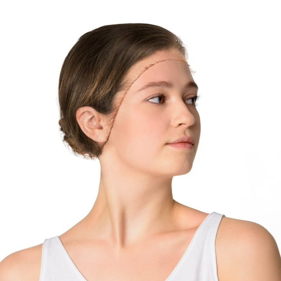 Disposable Nylon Hair Nets 22" in Bulk. Pack of 1440 Light Brown Invisible 1/4" Aperture Hairnets with Elastic Band. Stretchable Head Covers for Cooking, Food Service. Lightweight, Breathable.