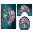 thumbnail image 1 of ABPHQTO Planta de flor mágica mágica que cuelga en el aire Planta sin raíces Lila sobrenatural Azul petróleo 3 piezas Alfombra de baño Alfombra de contorno y tapa de inodoro ABPHQTO Cont-CHAPPLE-12094, 1 of 2