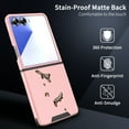 thumbnail image 4 of Allytechgroup Galaxy Z Flip 7 Case with Screen Protector, Sliding Camera Lens Protector Anti-Scratch Full Body Shockproof Anti-Scratch Rugged Phone Case Cover for Samsung Galaxy Z Flip 7,Pink, 4 of 8