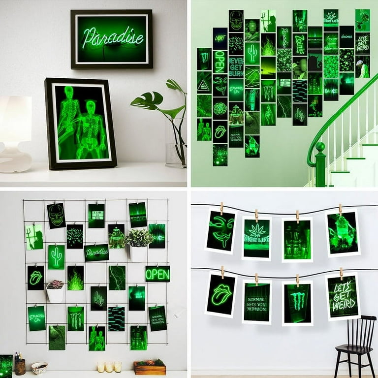 Neon Green Photo Collage Kit-50 Pc 