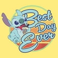 thumbnail image 2 of Junior's Lilo & Stitch Best Day Ever Stitch Racerback Tank Top Banana X Large, 2 of 4