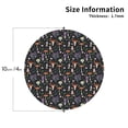 thumbnail image 2 of Lsque Mushroom Pattern 4" Drink Coasters Set of 4, PVC Leather Absorbent Coasters, Table Coaster Set Decorative Coffee Cup Coasters Housewarming Gift -Round Shape, 2 of 6