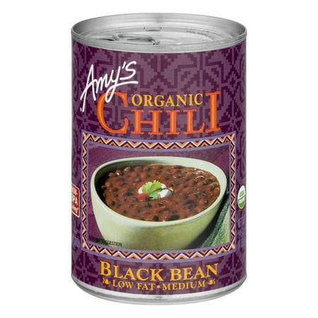 (4 Pack) Amy's Organic Black Bean Chili, 14.7 oz (Best 15 Bean Soup)