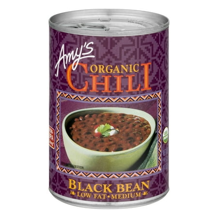 (4 Pack) Amy's Organic Black Bean Chili, 14.7 oz (Best Navy Bean Soup)