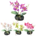 thumbnail image 3 of Flmtop Artificial Butterfly Orchid Bonsai Fake Flower Simulation Home Office Decor, 3 of 8