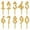 Gold, variant on 1 Set Number Candle Holder Set Gold Candle Holder Gifts Handmade Recycled Toppers for Birthdays Cakes Anniversaries Celebrations