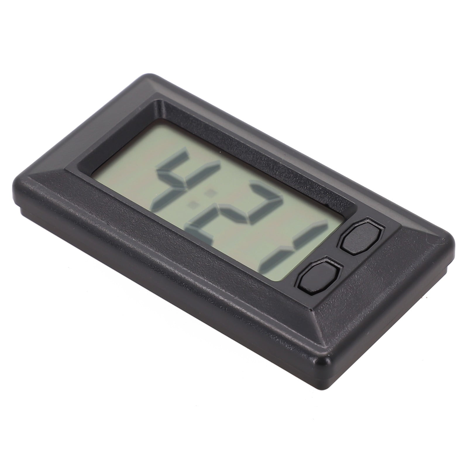 2-in-1 Automotive Thermometer And Digital Alarm Clock With Temperature Gauge And Backlight For Interior Use
