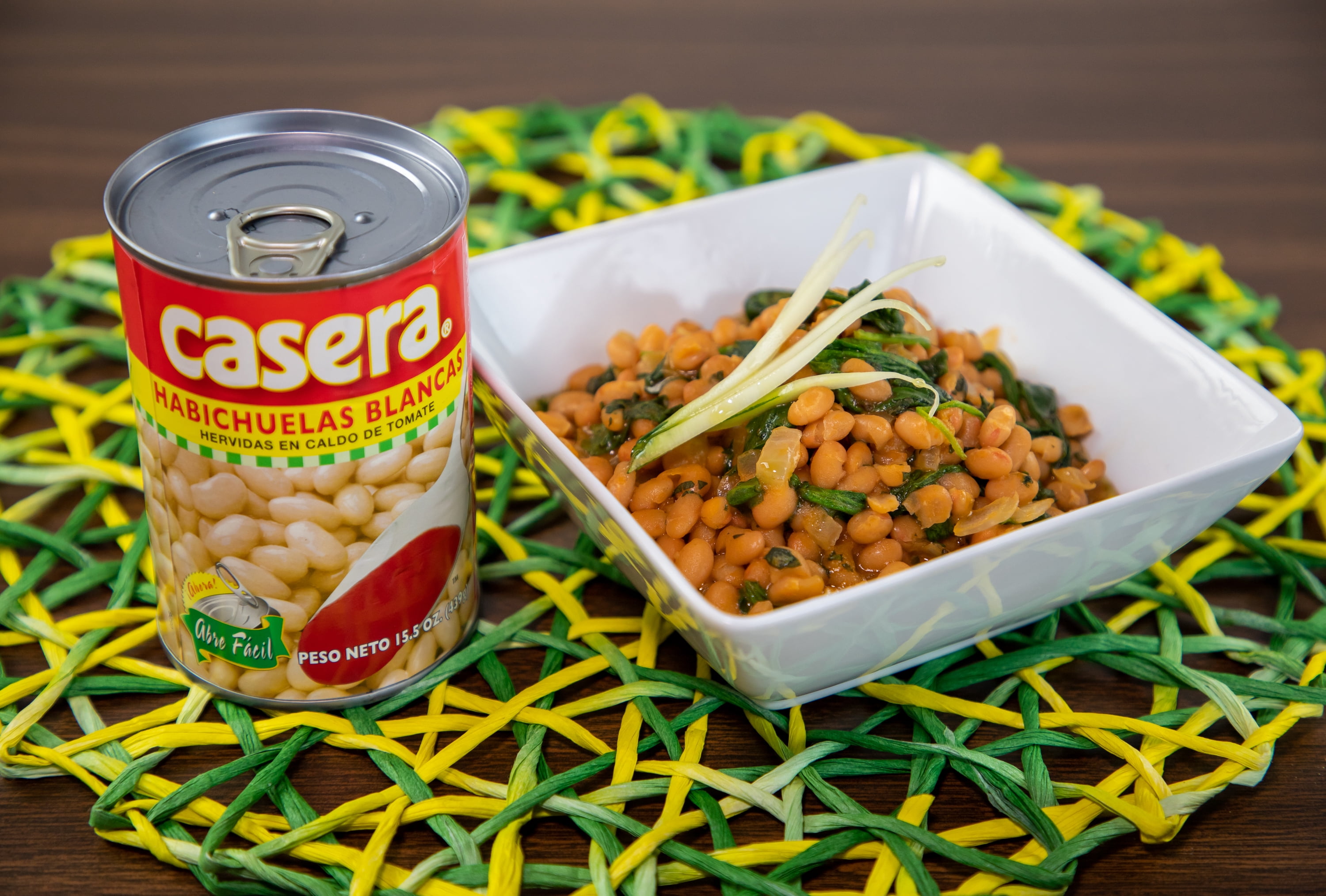Casera Allergen-Free White Beans in Tomato Broth 15.5 oz Can - Easy Open