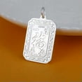 thumbnail image 4 of HOOUN Pure S990 Sterling Silver New 12 Symbolic Animals Zodiac Square Oblong Pendant -Ox, 4 of 4