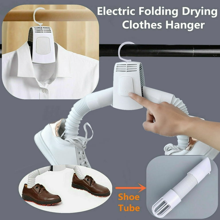 Portable Electric Folding Clothes Hanger Dryer Laundry Rack Travel