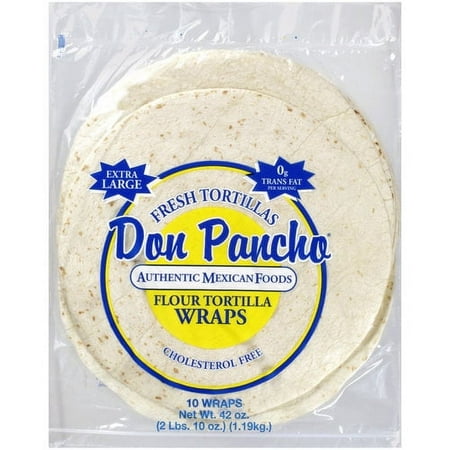 Don Pancho Flour Tortilla 12", 10 Count