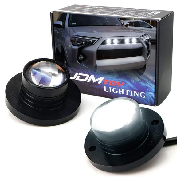 Pair 12-Chipset High Power LED Surface Flush Mount Strobe Flash Lighting Kit For Jeep Car Truck SUV 4x4 Side Markers, Lights, White Color