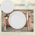 thumbnail image 3 of Ambesonne Wooden Place Mats Set of 4, Tuscany Stone House, Standard Size, Brown Grey, 3 of 6