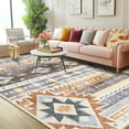 thumbnail image 4 of Wellber Soft Boho Rug Modern Area Rugs Indoor Carpet for Living Room Bedroom Home Decor,5'x8',Brown, 4 of 7