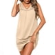 thumbnail image 2 of Vestidos de Verano de Algodón Casual para las Mujeres sin Mangas Mini Vestido de Sol, Cuello Tripulado Tanque Suelto Corto de Playa, 2 of 9