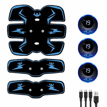 EMS Muscle Stimulator Abdominal Trainer Abs Toner Arm Belly - TENS Unit by FitAura