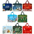 thumbnail image 3 of Wrapables Non-Woven Reusable Christmas Holidays Gift Bags with Handles for Gift Wrap, Parties, Favors and Treats (Set of 8), Blue Night, 3 of 8