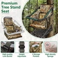thumbnail image 2 of UQM Tree Stand Seat Replacement, Adjustable Treestand Seats for Hunting, Comfortable Hunting Tree Seat Fits Climber Deer Tree Stands, 2 of 7