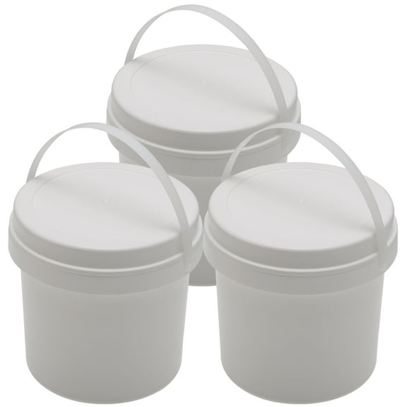 UPOUART Leakproof White Food Storage Containers Set of 3, PP Plastic, Airtight Kitchen Containers for Home Use