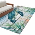thumbnail image 2 of 3'x5' Area Rugs, Coastal Turtle Indoor Outdoor Area Rug for Living Room Bedroom, Nautical Ocean Shells Seaweeds Starfish Washable Bathroom Rugs Kitchen Floor Carpet Mats Home Decor Aesthetic, 2 of 8