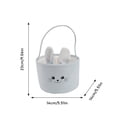 thumbnail image 3 of Eaeaster Egg Baskets For Kids Bunny Basket With Folded Ears Easter Bag Buckets Hunting Gifts For Boys And Girls Home Textile Storage Sky Blue 9.1"X5.5", 3 of 4