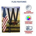 thumbnail image 5 of America Forever Monogram W Garden Flag 12.5 x 18 inch Double Sided Patriotic Letter W Flag with American Flag and Horses Personalized Initial Outdoor Decor Country Farm Yard Flag, 5 of 5