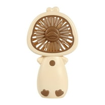 Qocolhg Mini Portable Fan, Small and Powerful, Cute Duck 3 Speed Personal Handheld Fan, Lightweight USB Rechargeable Fan for Makeup Stylish Girl Women Travel Indoor Outdoor, Coffee, Clearance