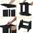 thumbnail image 5 of Wooden Step Stool - Two-Step 300 lbs Capacity With Safety Non-Slip Pads and Handles, Bamboo for Bathroom, Kitchen, Dual Height for Adults (Black), 5 of 5