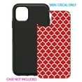 thumbnail image 2 of DistinctInk Custom SKIN / DECAL compatible with OtterBox Symmetry for iPhone 11 Pro (5.8" Screen) - Red White Moroccan Lattice, 2 of 5
