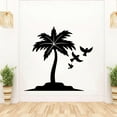 thumbnail image 2 of Beautiful Island Ocean View Coconut tree Trees Birds Calm Flying Vinyl Wall Sticker Wall Art Wall Decal Home Bar Area Chill Wall Decoration House Home Decor Stickers Decoration Size (20x18 inch), 2 of 3