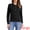 Black, variant on DARING DIVA Women's Crew Neck Long Sleeve Open Front Button Down Cardigan S Brown