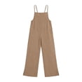 thumbnail image 7 of Women's Wide Leg Jumpsuits Oversized Spaghetti Strap Bohos Cotton Like Overalls Womens Summer Casual Solid Loose Fits Lightweight Comfy Rompers, 7 of 7