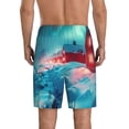 thumbnail image 4 of Lsque Aurora Borealis Village Mens Sleep Pajama Shorts,Short Pajama Pants, Cotton Ultra-Soft Knit-4X-Large, 4 of 9