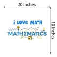 thumbnail image 4 of I Love Math Science Growth Stem Technology Engineering Math Lab Study Experiments Atoms Microscope Scienctist Algebra Geometry Holiday Decorating Bedroom Wall Decal Sticker - Size: 20 In X 10 In, 4 of 5