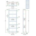 thumbnail image 4 of Bowery Hill Wood Cherry Bookcase Rectangular Adjustable 84" Unassembled, 4 of 4