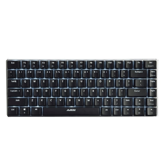 AK33 Mechanical Keyboard Blue Black 82-Keys Backlit Gaming Keyboard, Keyboard