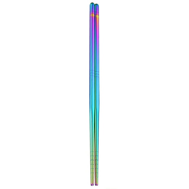Agiferg 1 Paire de Vaisselle en Acier Inoxydable Longueur Colorée 23cm Baguettes Vaisselle MR