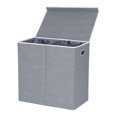 thumbnail image 1 of Mainstays Double Laundry Hamper with Lid, Two Removable Mesh Sorters for Adult, Laundy Basket, Lid with Magnet for Easy Open/Close, 1 of 7