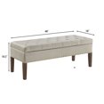 thumbnail image 5 of 48" Tufted Bench with Storage in Soft Velvet Espresso Sturdy Construction Stylish Seating with Internal Storage, 5 of 7